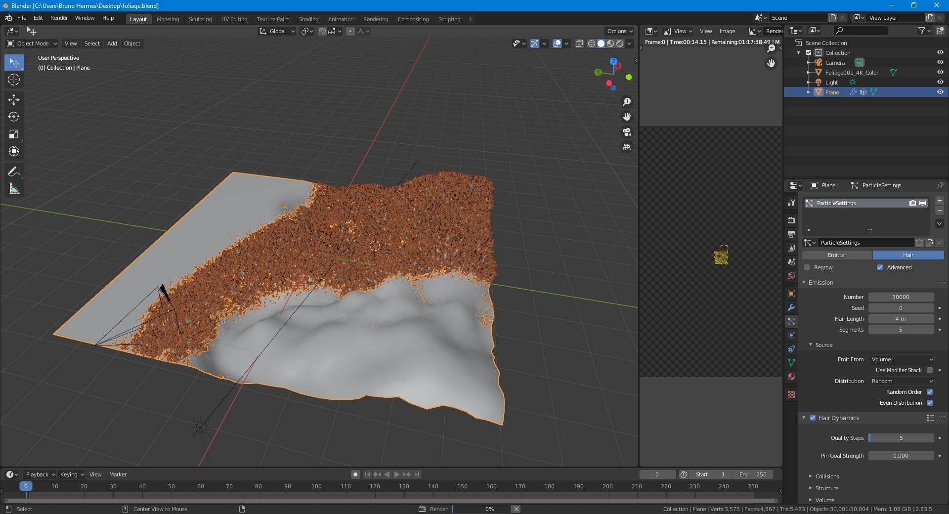 Realistic Grass  Cycles and EEVEE Low-poly 3D model_6