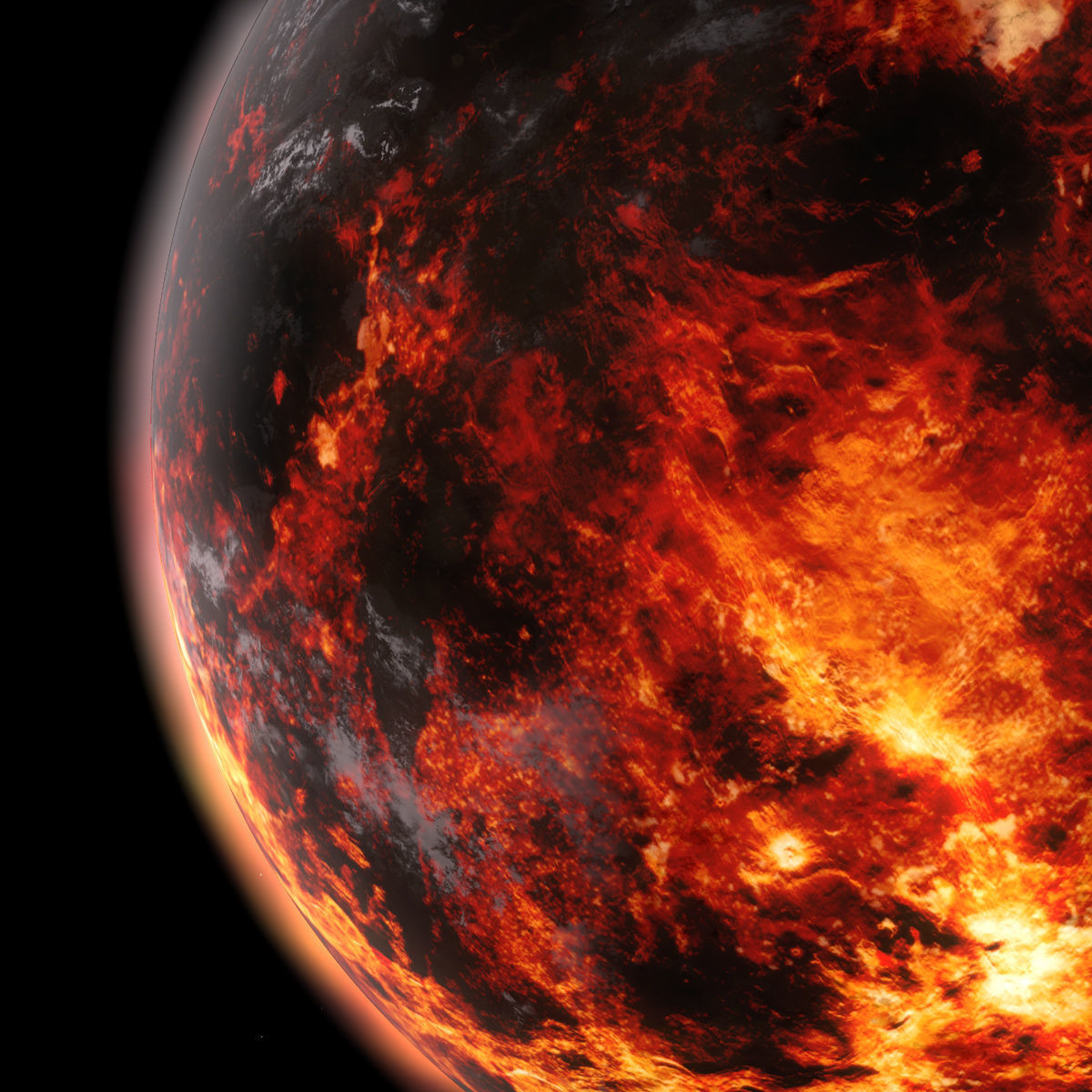 3D model Lava Planet - Mustafar - Alien Planet 8k VR / AR / low-poly ...