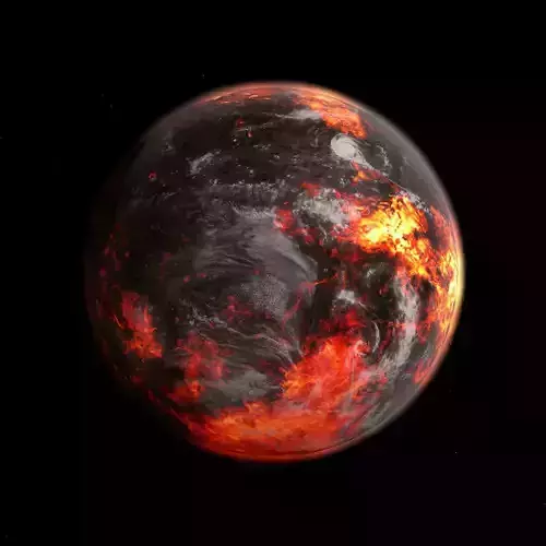 Lava Planet - Mustafar - Alien Planet 8k Low-poly 3D model