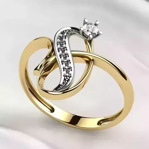 Rhodium Plating Gold Ring 3D print model
