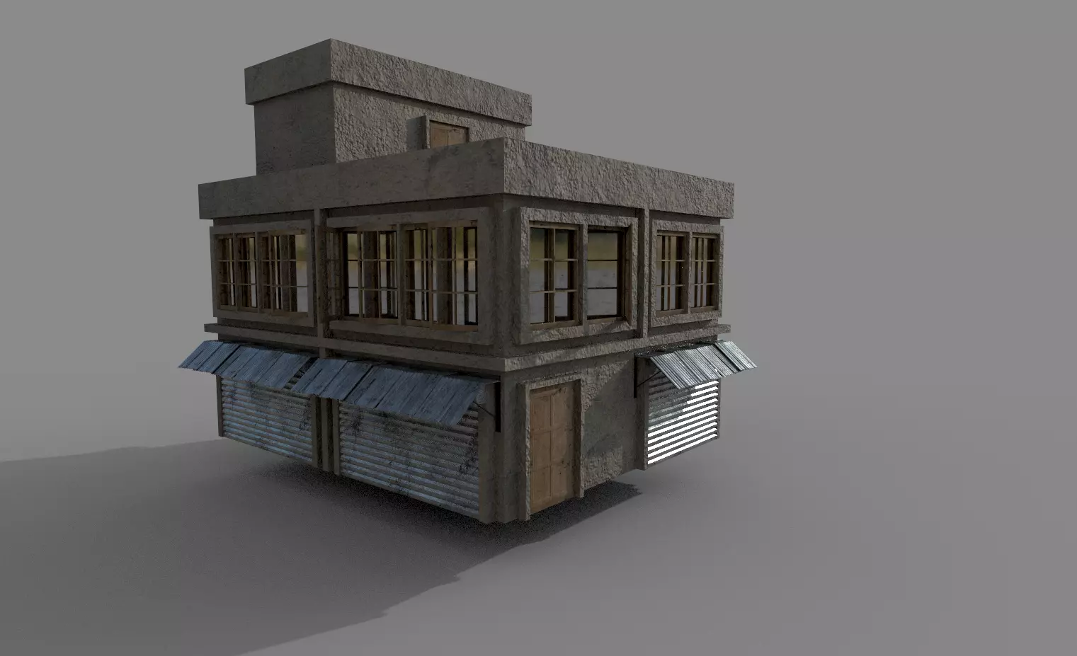 Game Ready Building 01 Low-poly 3D model_0