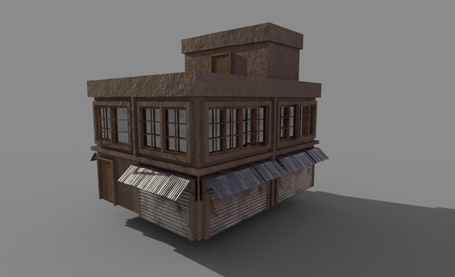 Game Ready Building 01 Low-poly 3D model_1