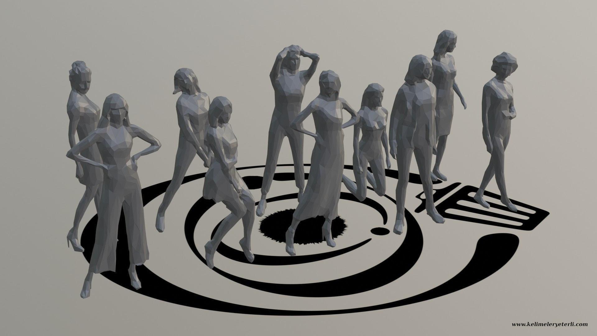 Low Poly People Pack 012 - 50 Pieces R Low-poly 3D model_10