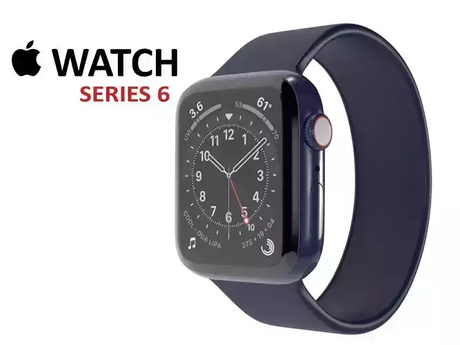 Apple Watch Series 6 Blue Aluminum 3D model