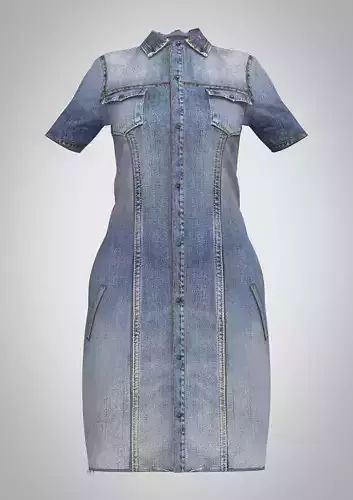 DENIM DRESS 3D model