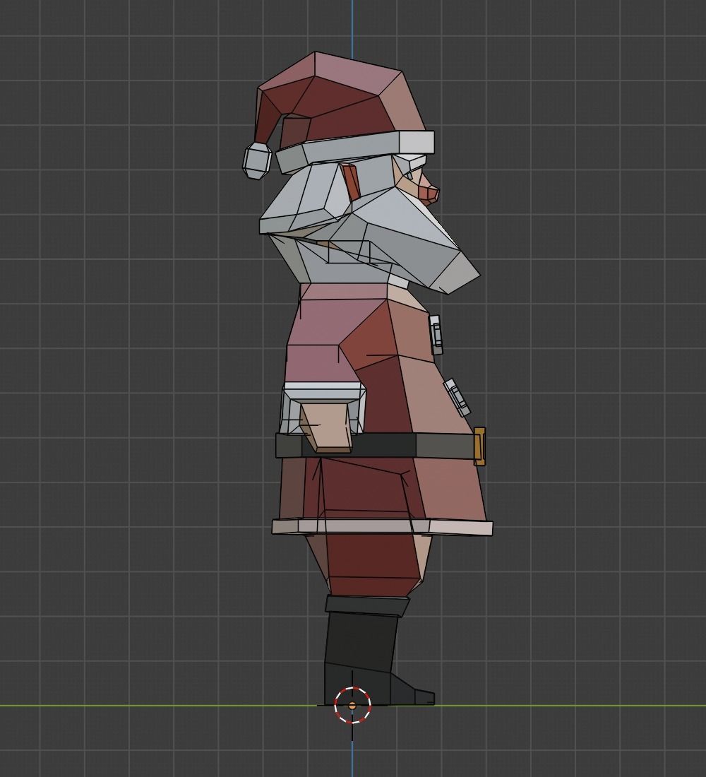 Animated Low Poly Santa Low-poly 3D model_4