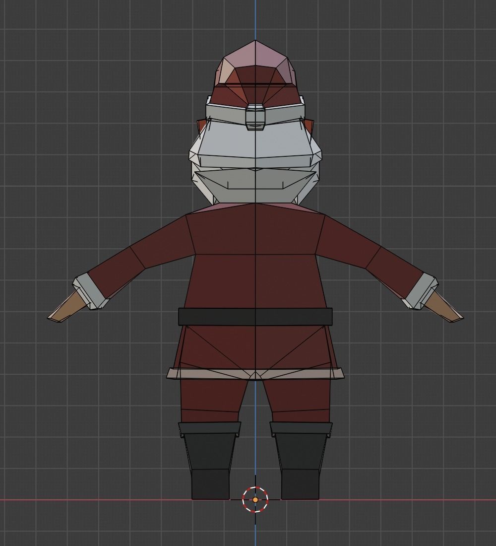 Animated Low Poly Santa Low-poly 3D model_5