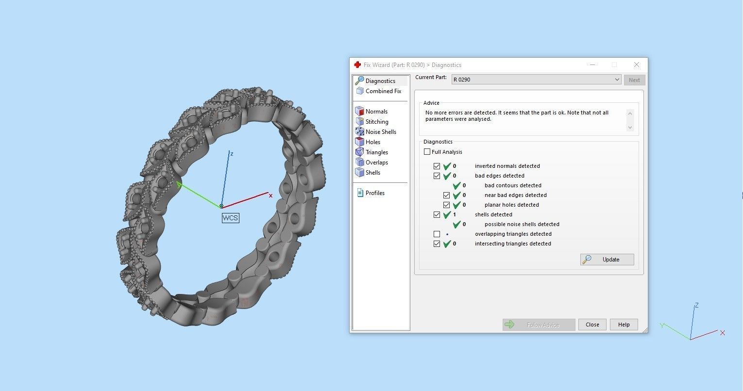 Ring Band Leaves with stones  3D print model 3D print model_7