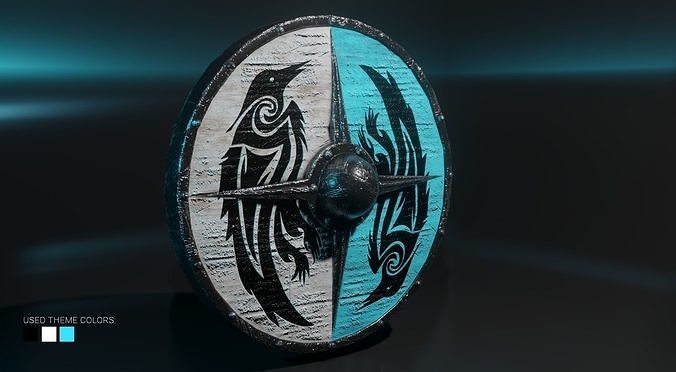 Viking Shield Low-poly 3D model