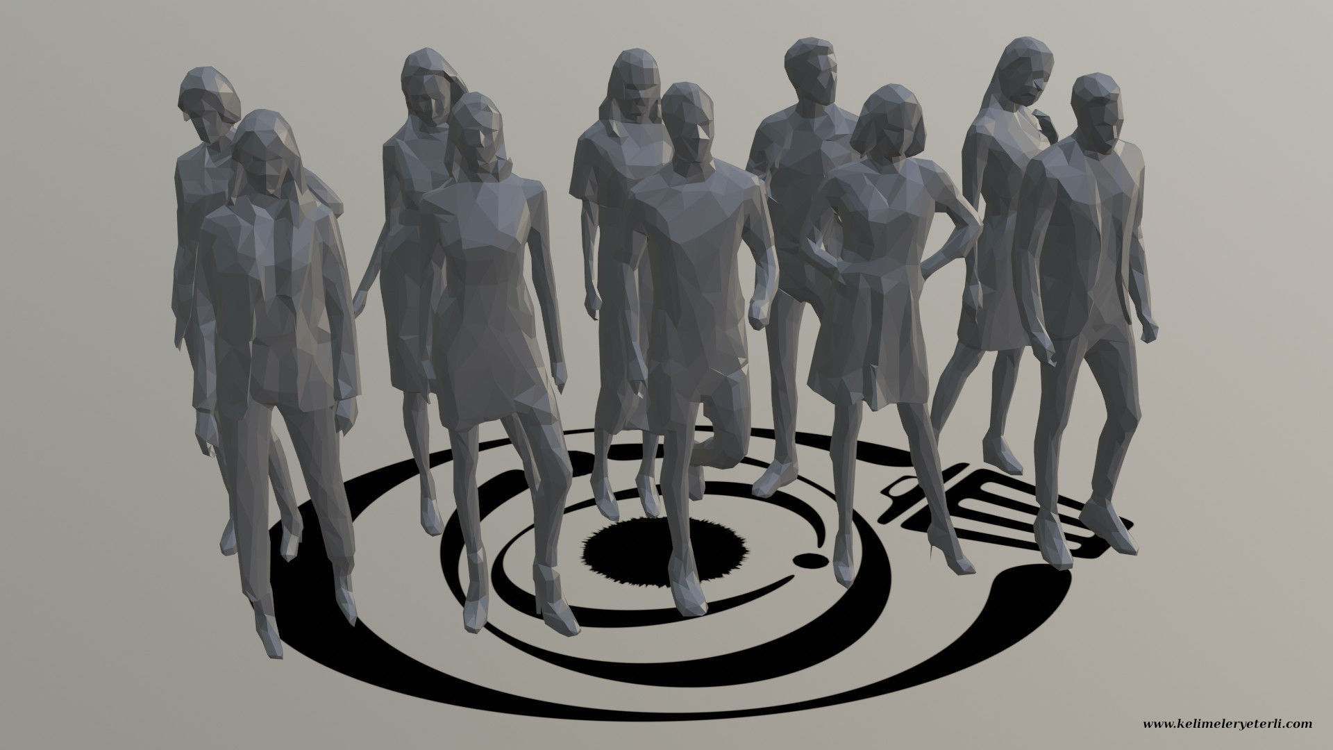 Low Poly People Pack 013 - 100 Pieces R Low-poly 3D model_8