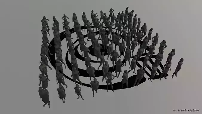 Low Poly People Pack 013 - 100 Pieces R Low-poly 3D model
