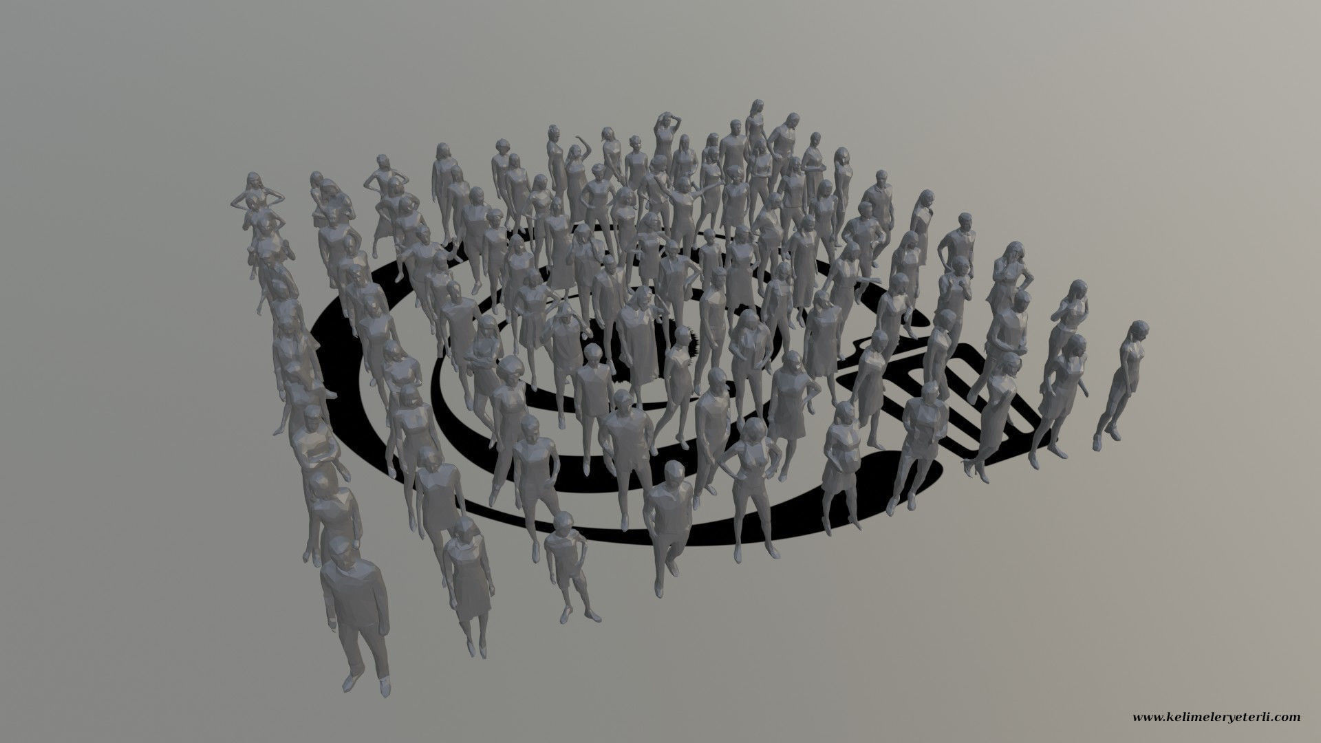 Low Poly People Pack 013 - 100 Pieces R Low-poly 3D model_2