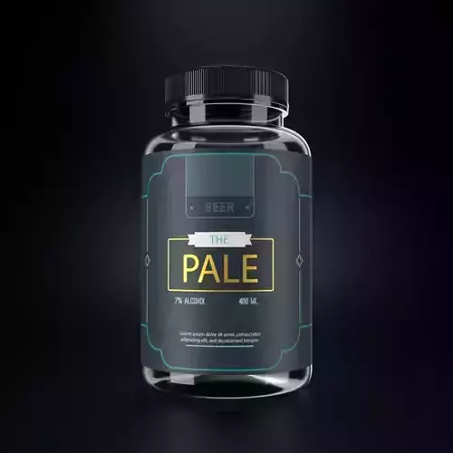 Medical glass jar with plastic cap 