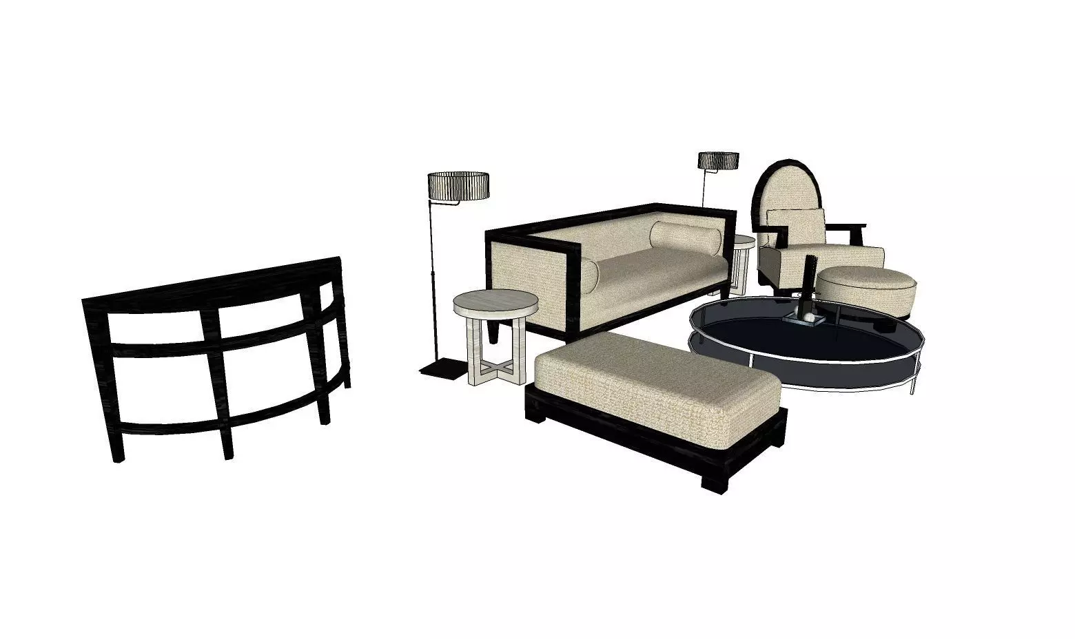 Sectional sofa 3D print model