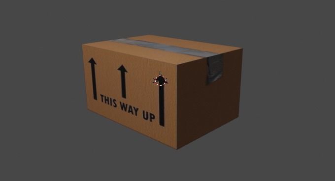 Packing Box 3D Model Cardboard carton Free 3D model_1