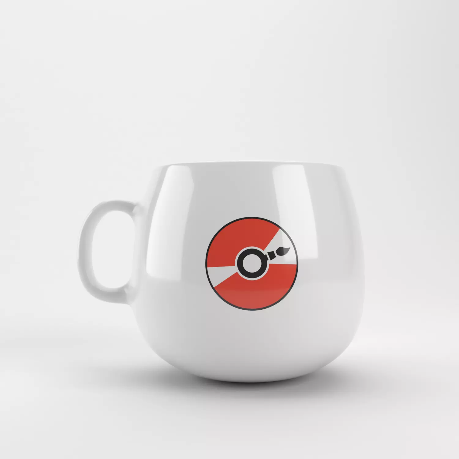 Tea Cup with a logo on it 3D model