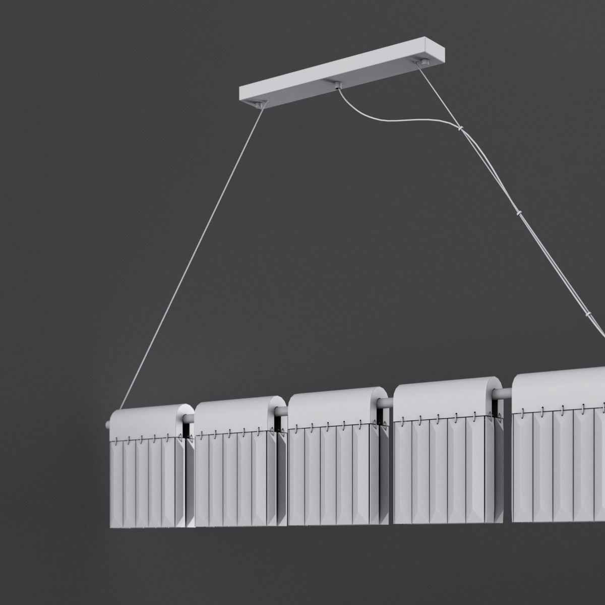 Chandelier Crystal Pendants Loft-Concept  3D model_15