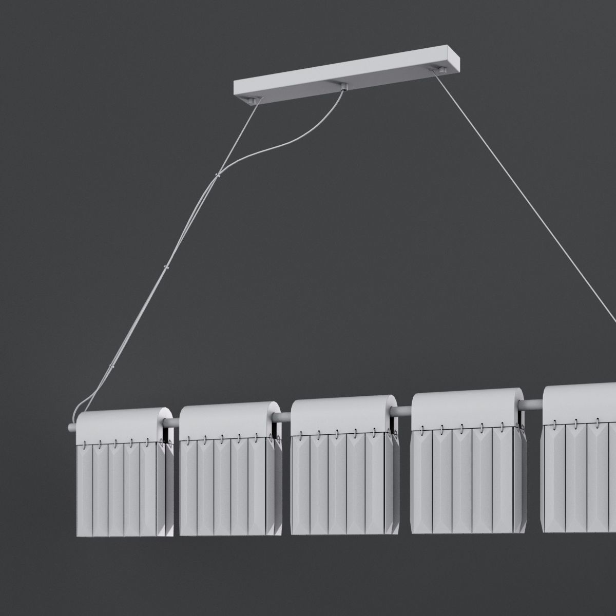 Chandelier Crystal Pendants Loft-Concept  3D model_8