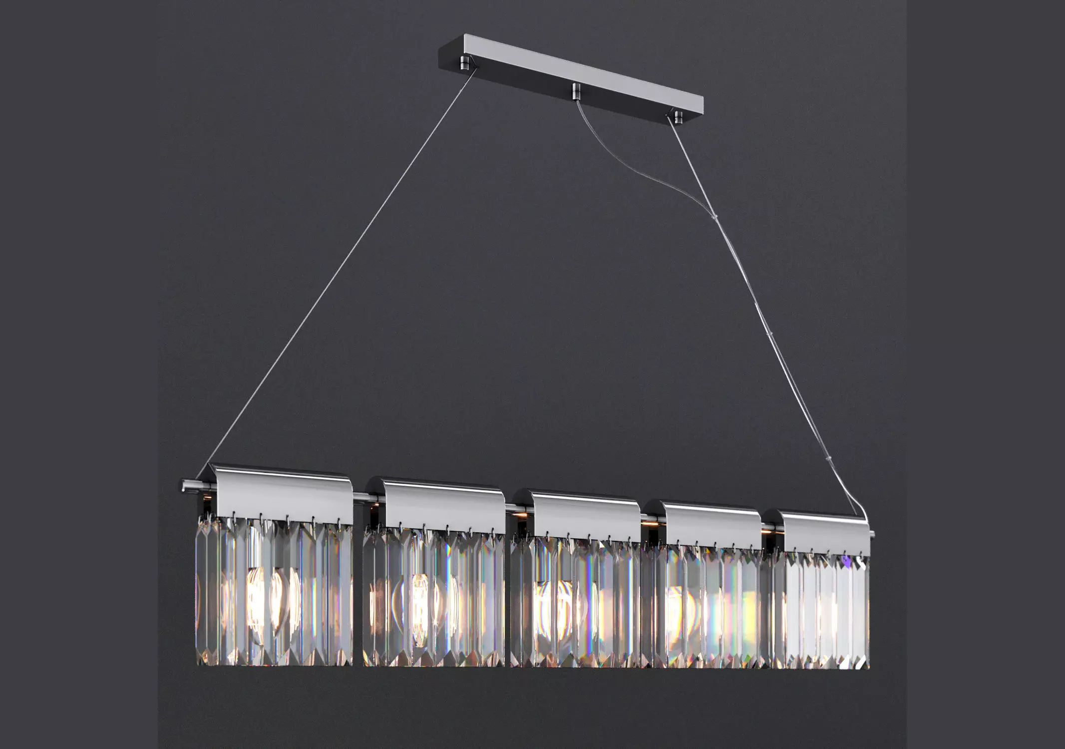 Chandelier Crystal Pendants Loft-Concept  3D model_0