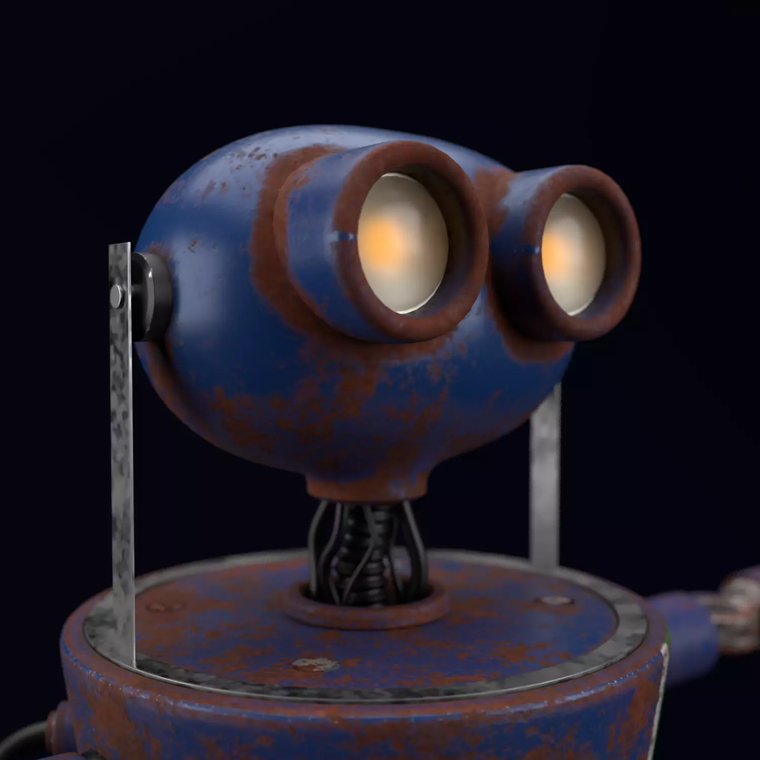 Vintage old style textured Machine Robot 3D model