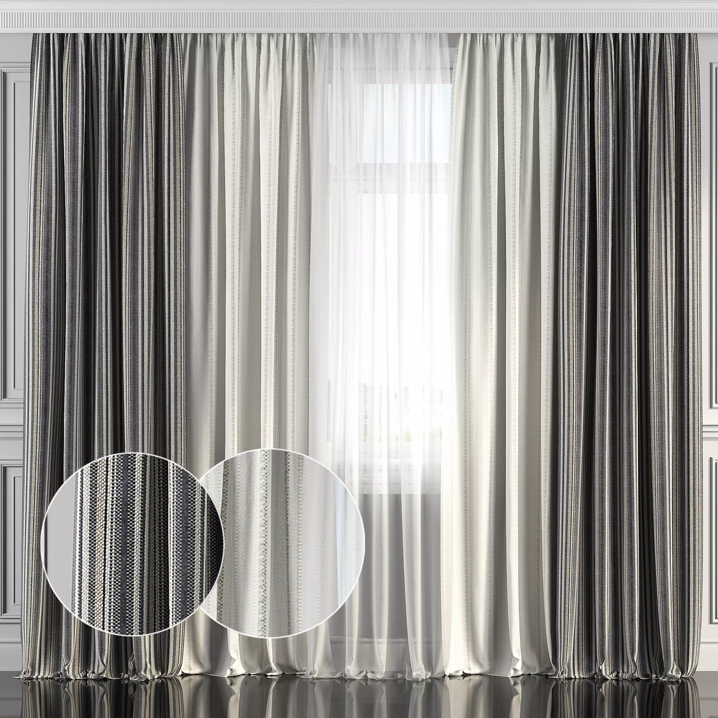 Curtain Set 131 3D model