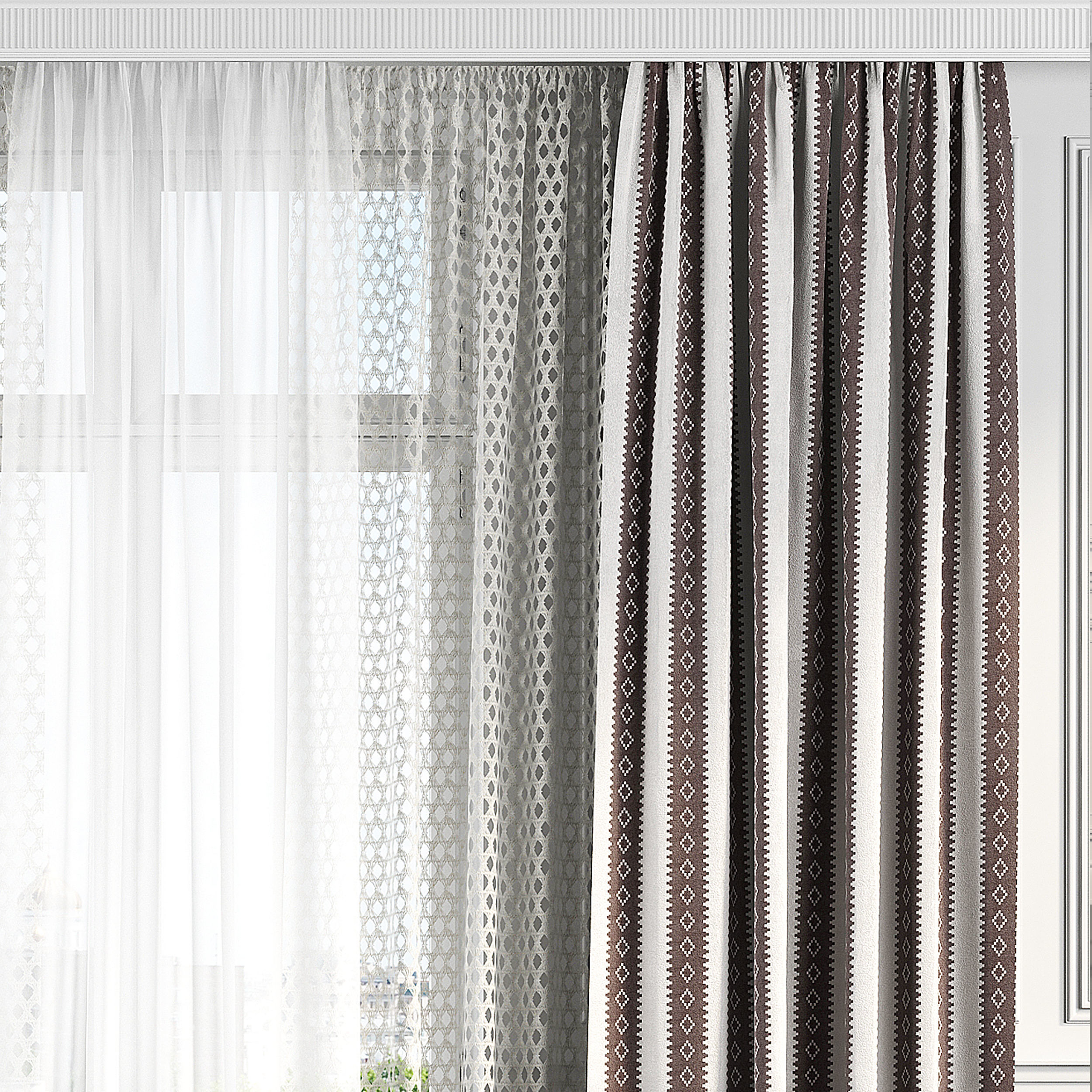 Curtain Set 132 3D model_2