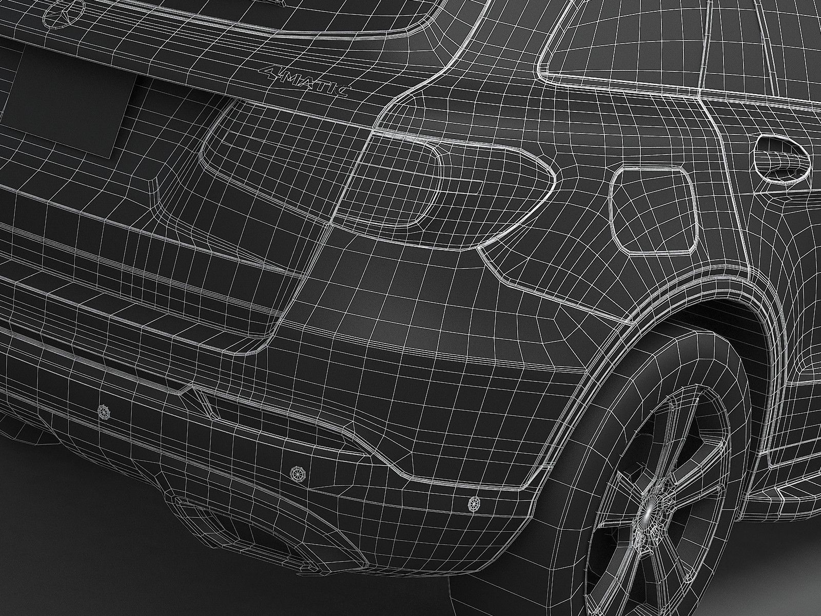 HQ LowPoly Mercedes-Benz GLC 2016 Low-poly 3D model_15