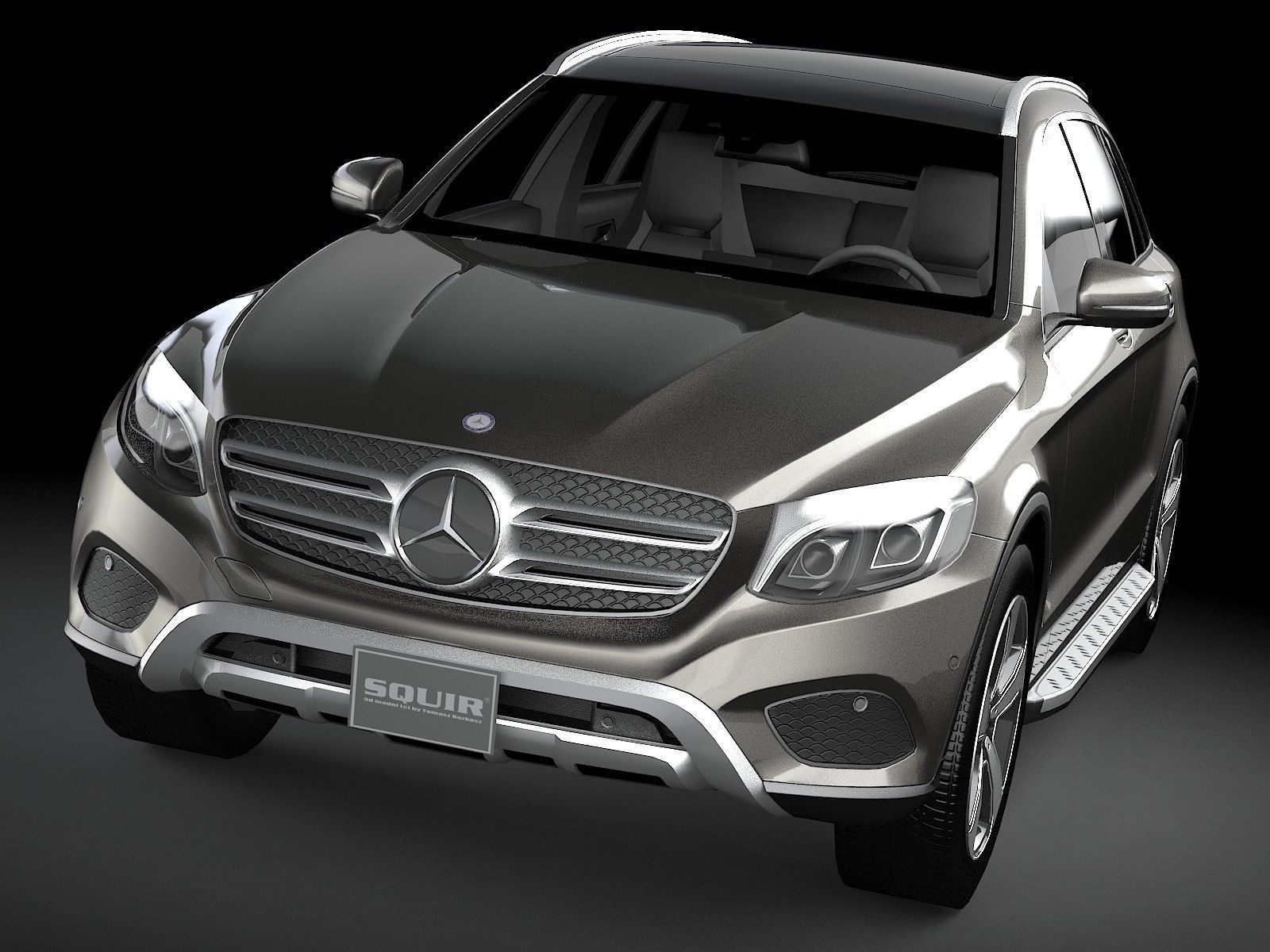HQ LowPoly Mercedes-Benz GLC 2016 Low-poly 3D model_1