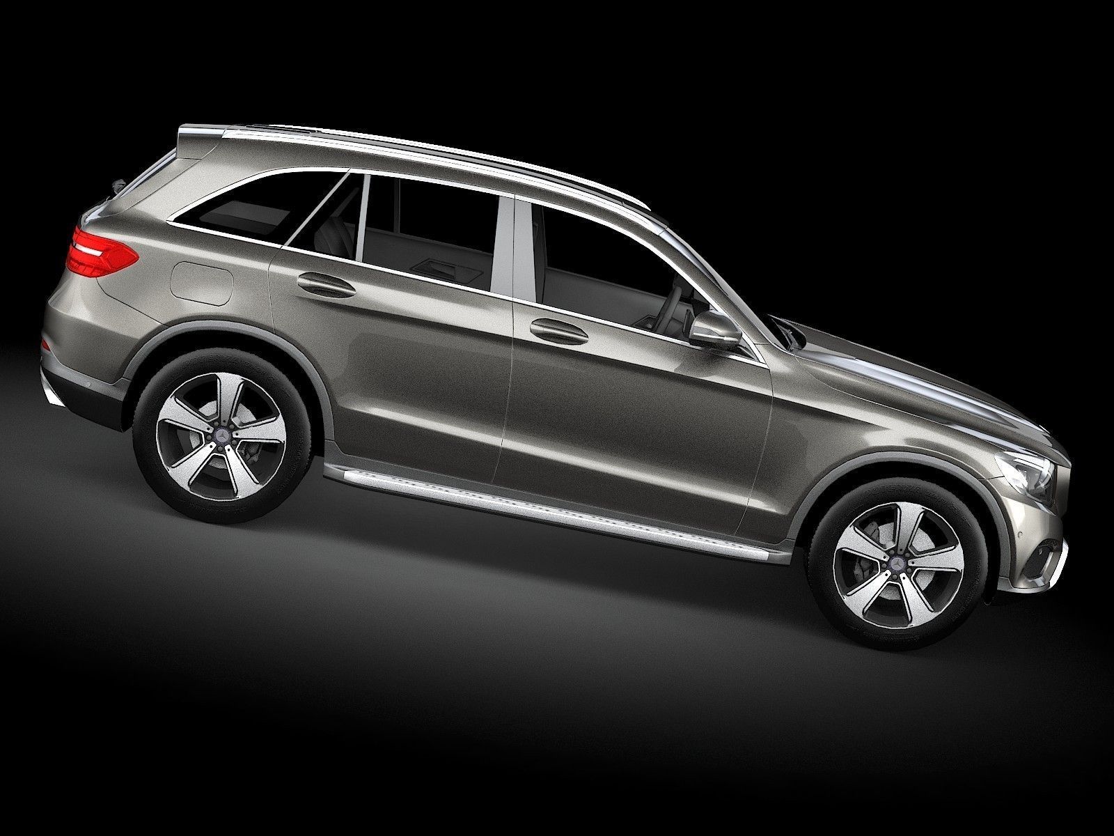HQ LowPoly Mercedes-Benz GLC 2016 Low-poly 3D model_6