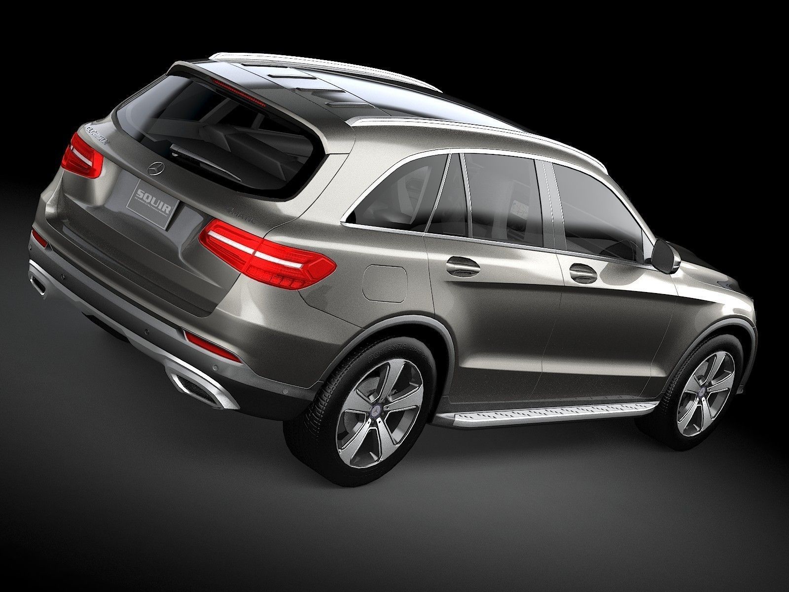 HQ LowPoly Mercedes-Benz GLC 2016 Low-poly 3D model_3