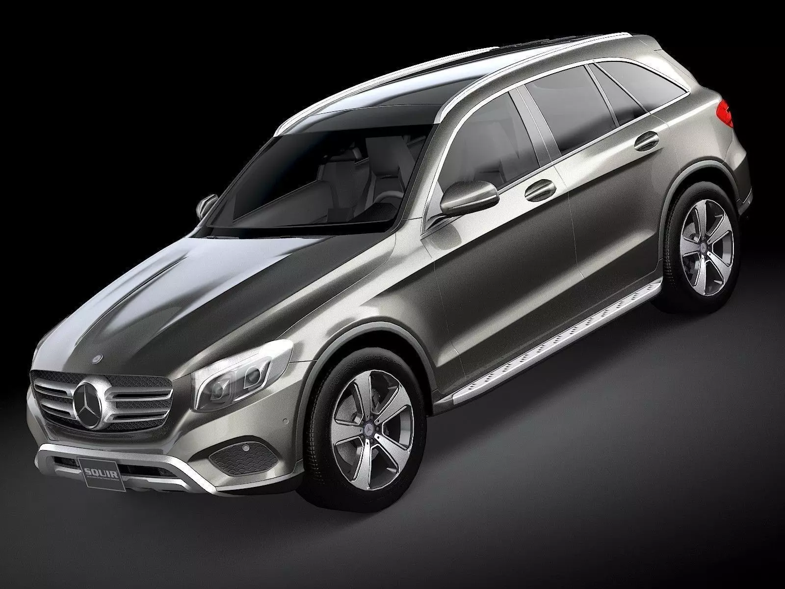 HQ LowPoly Mercedes-Benz GLC 2016 Low-poly 3D model_0