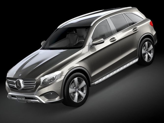 HQ LowPoly Mercedes-Benz GLC 2016 Low-poly 3D model