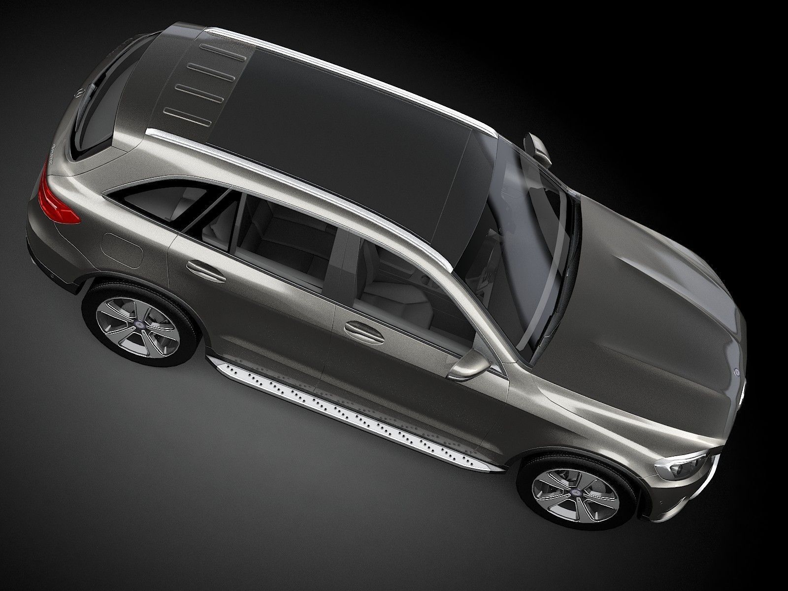 HQ LowPoly Mercedes-Benz GLC 2016 Low-poly 3D model_7