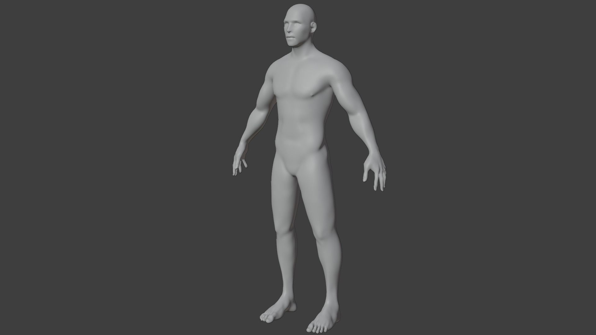 Human Male Mesh Low-poly 3D model_1