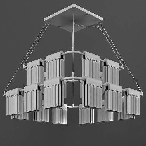Chandelier Crystal Pendants 20 Loft-Concept 3D model 2