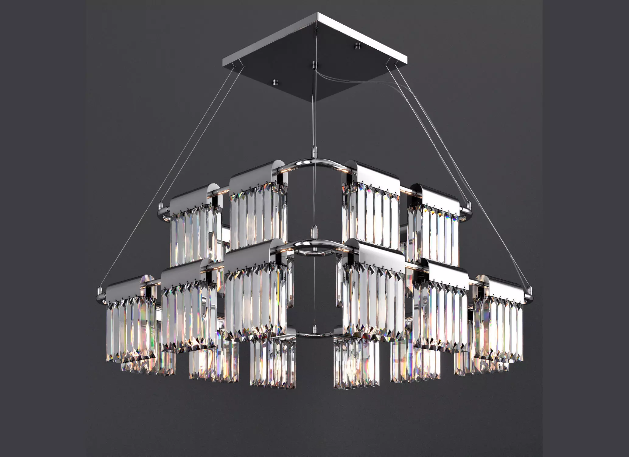 Chandelier Crystal Pendants 20 Loft-Concept 3D model