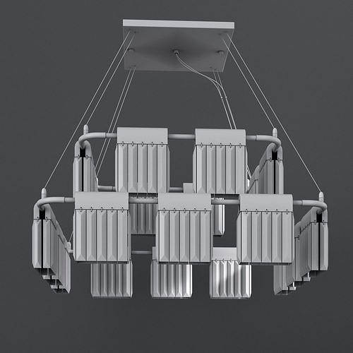 Chandelier Crystal Pendants 20 Loft-Concept 3D model 6