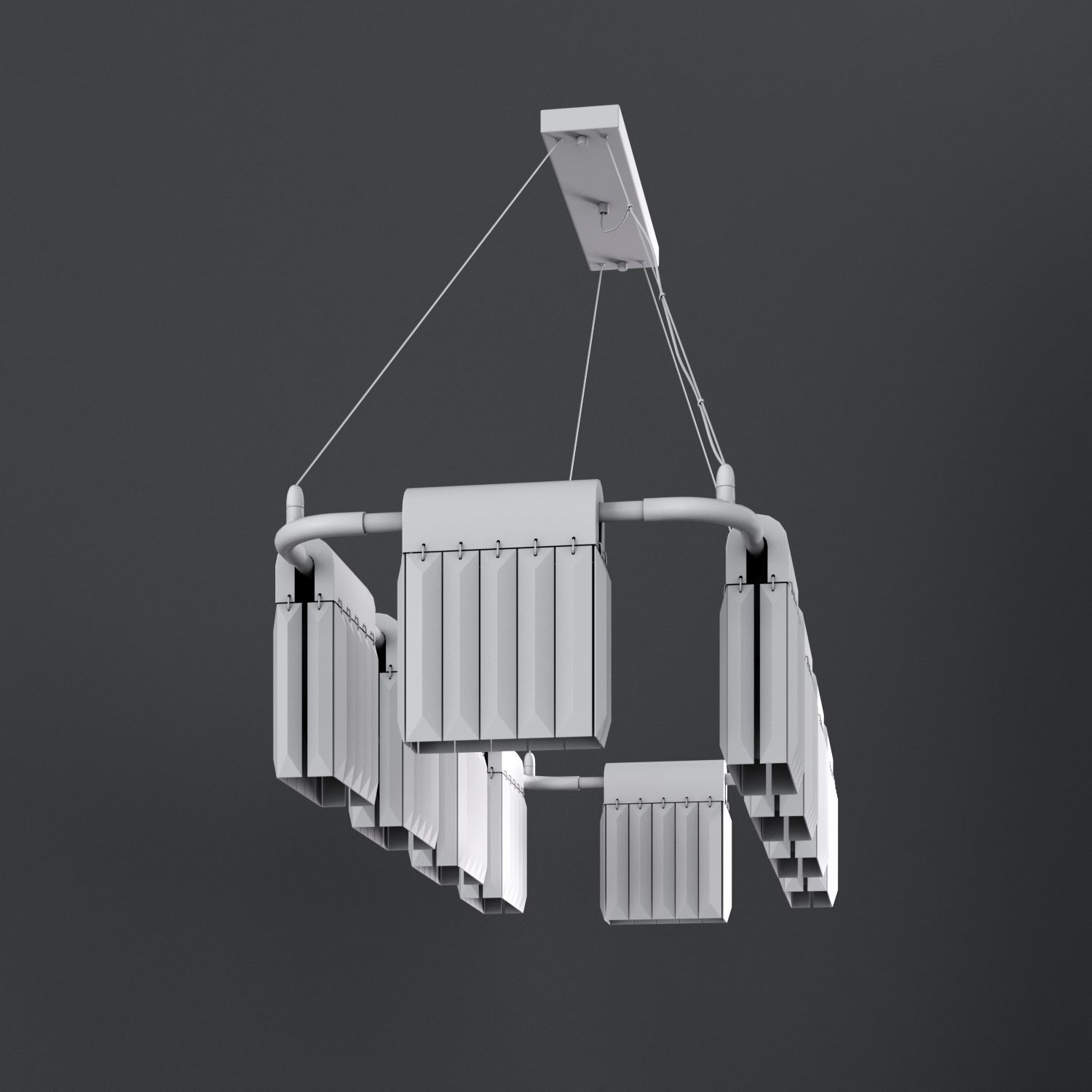 Chandelier Crystal Pendants 10 Loft-Concept 3D model_12