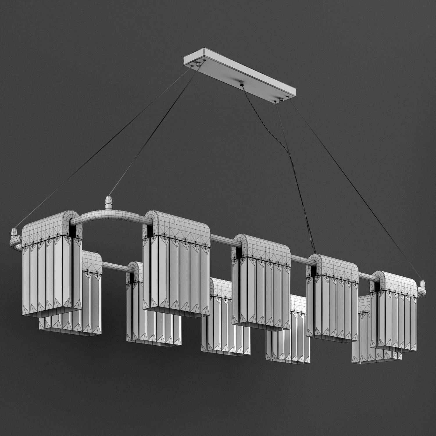 Chandelier Crystal Pendants 10 Loft-Concept 3D model_2