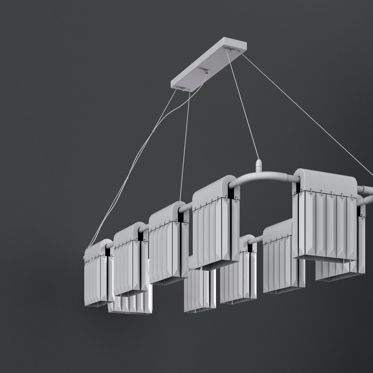 Chandelier Crystal Pendants 10 Loft-Concept 3D model_6