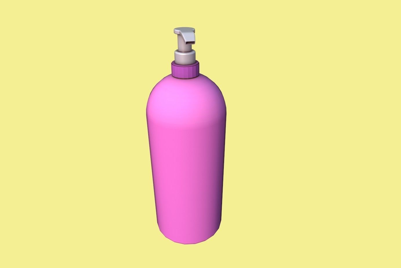 Shampoo bottle Low-poly 3D model_1