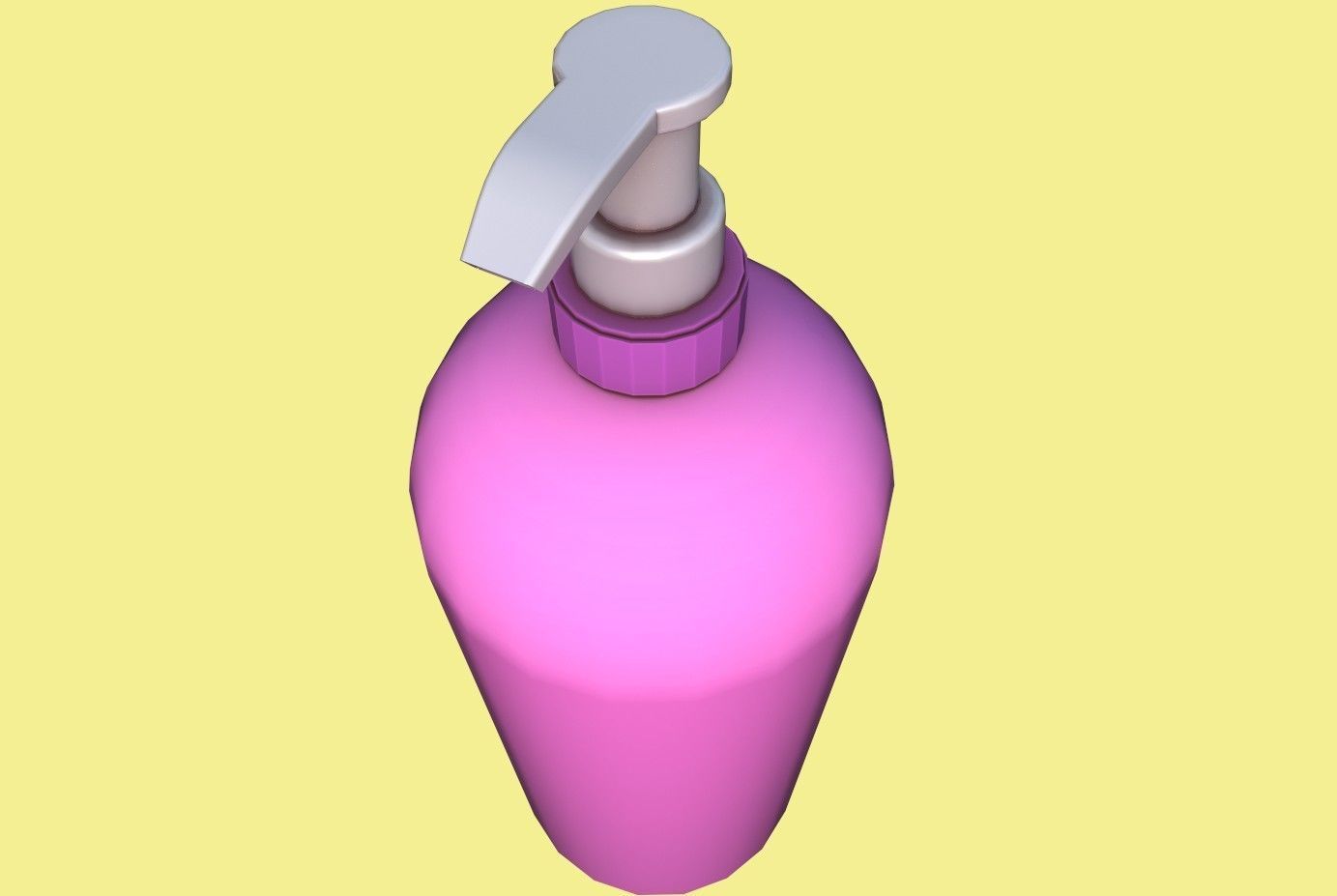 Shampoo bottle Low-poly 3D model_16