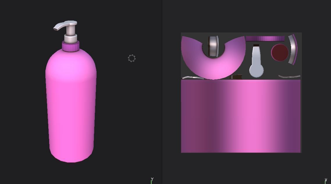 Shampoo bottle Low-poly 3D model_6