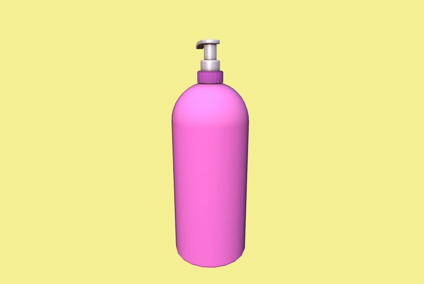 Shampoo bottle Low-poly 3D model_5