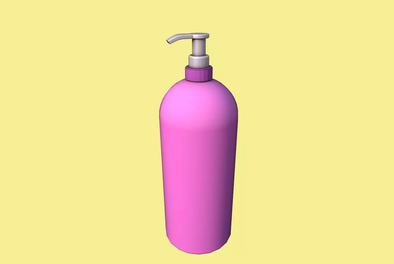 Shampoo bottle Low-poly 3D model_0
