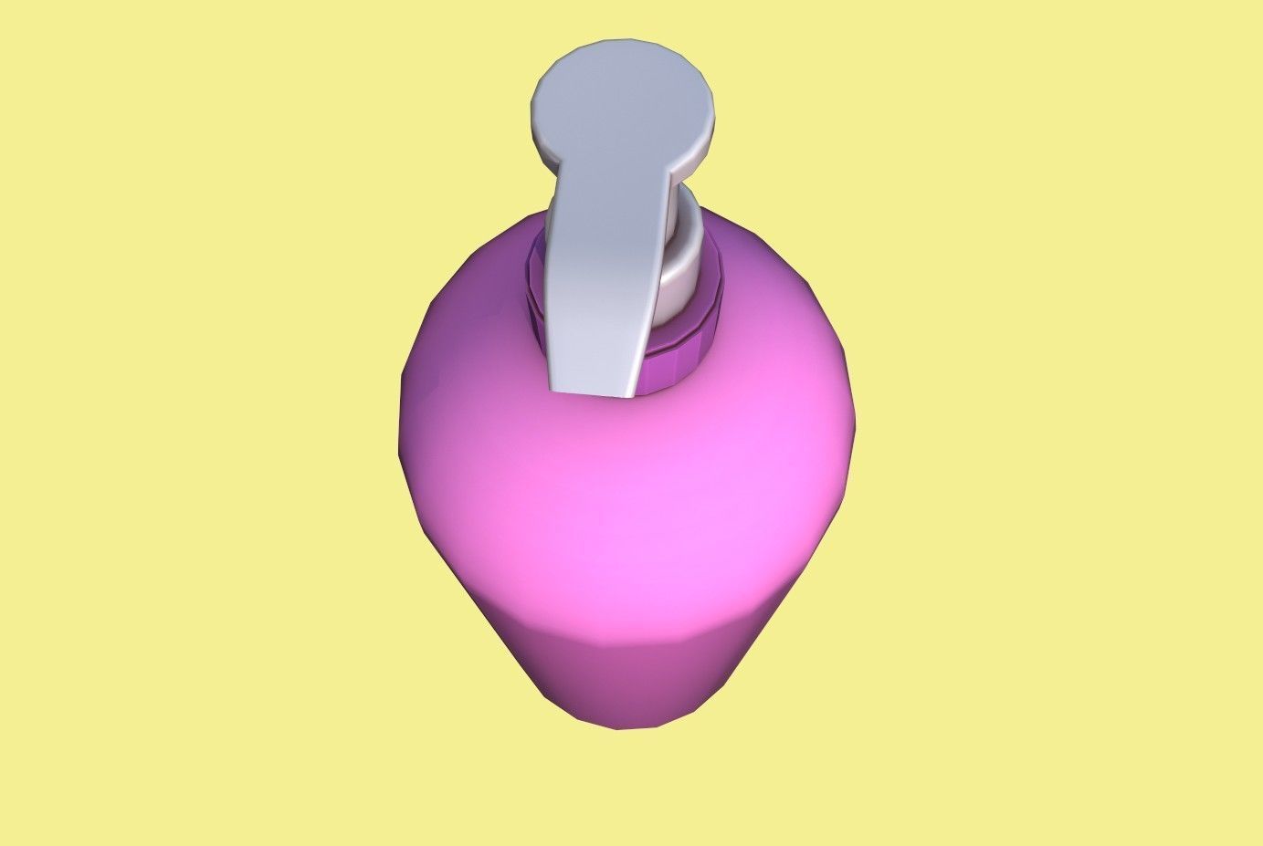 Shampoo bottle Low-poly 3D model_15