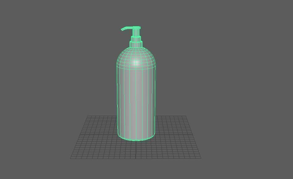 Shampoo bottle Low-poly 3D model_7