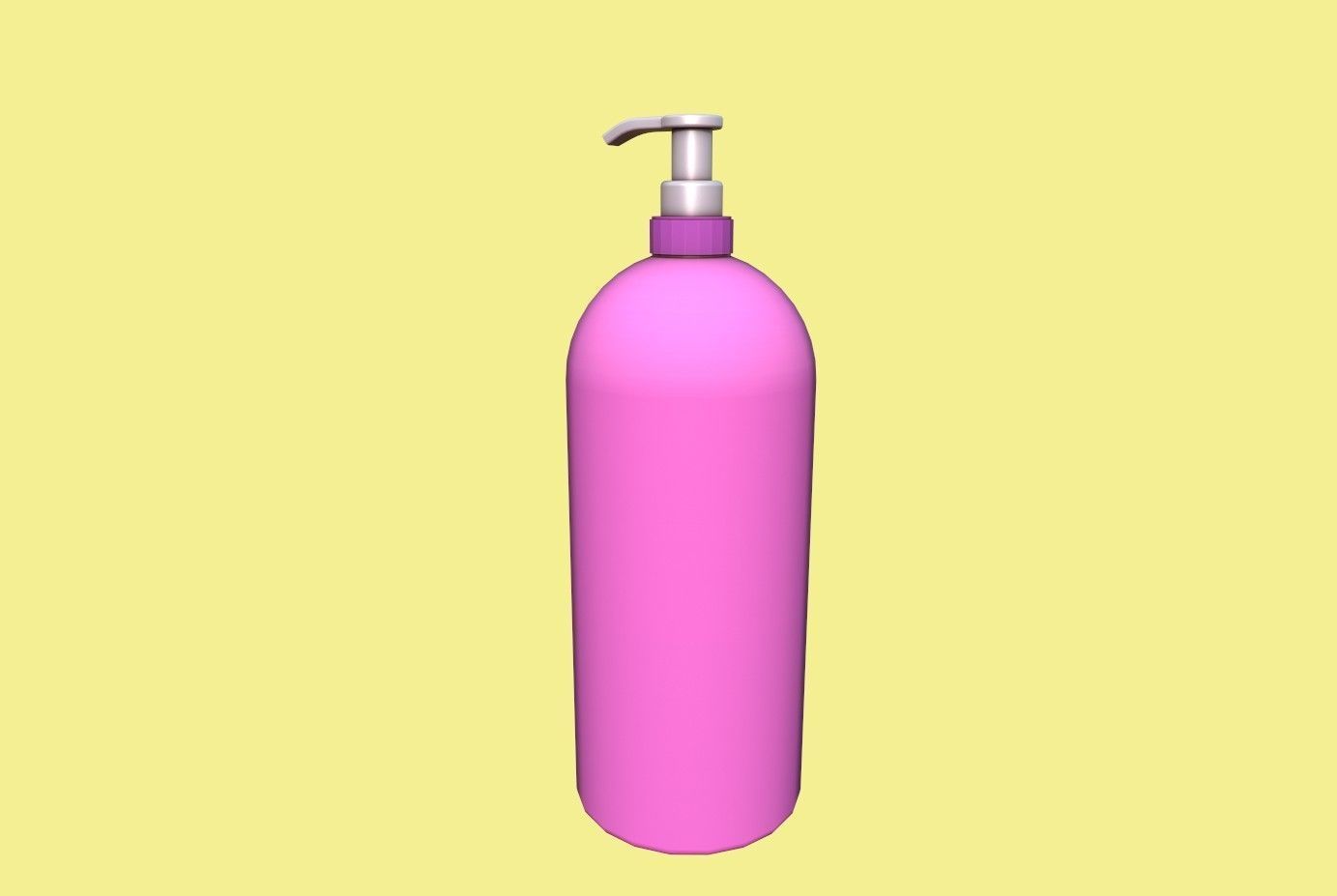 Shampoo bottle Low-poly 3D model_3