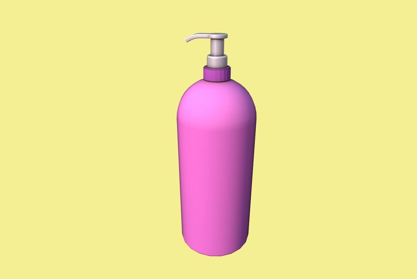 Shampoo bottle Low-poly 3D model_2