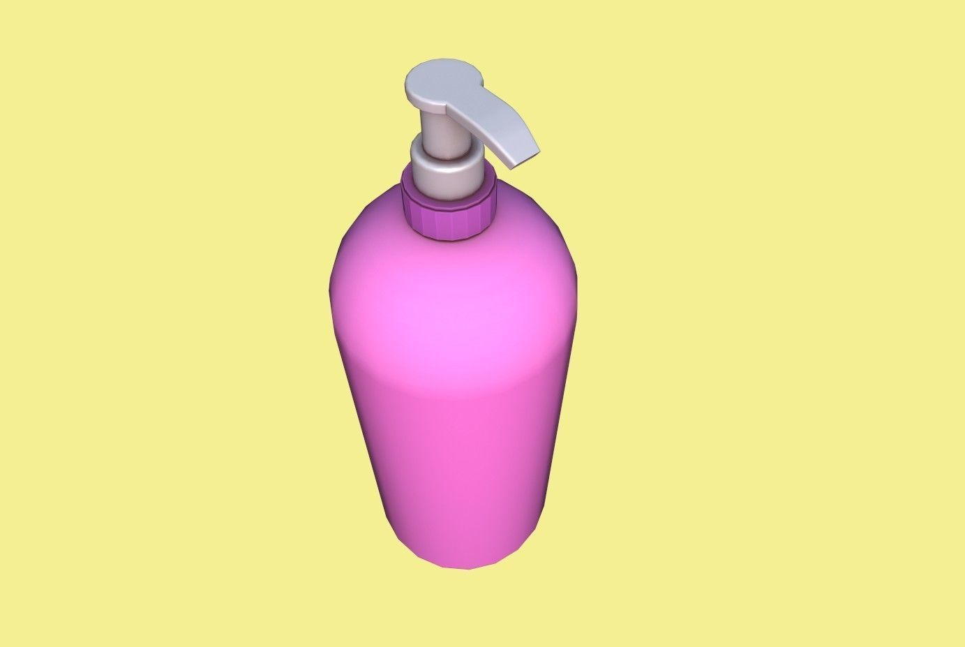 Shampoo bottle Low-poly 3D model_4